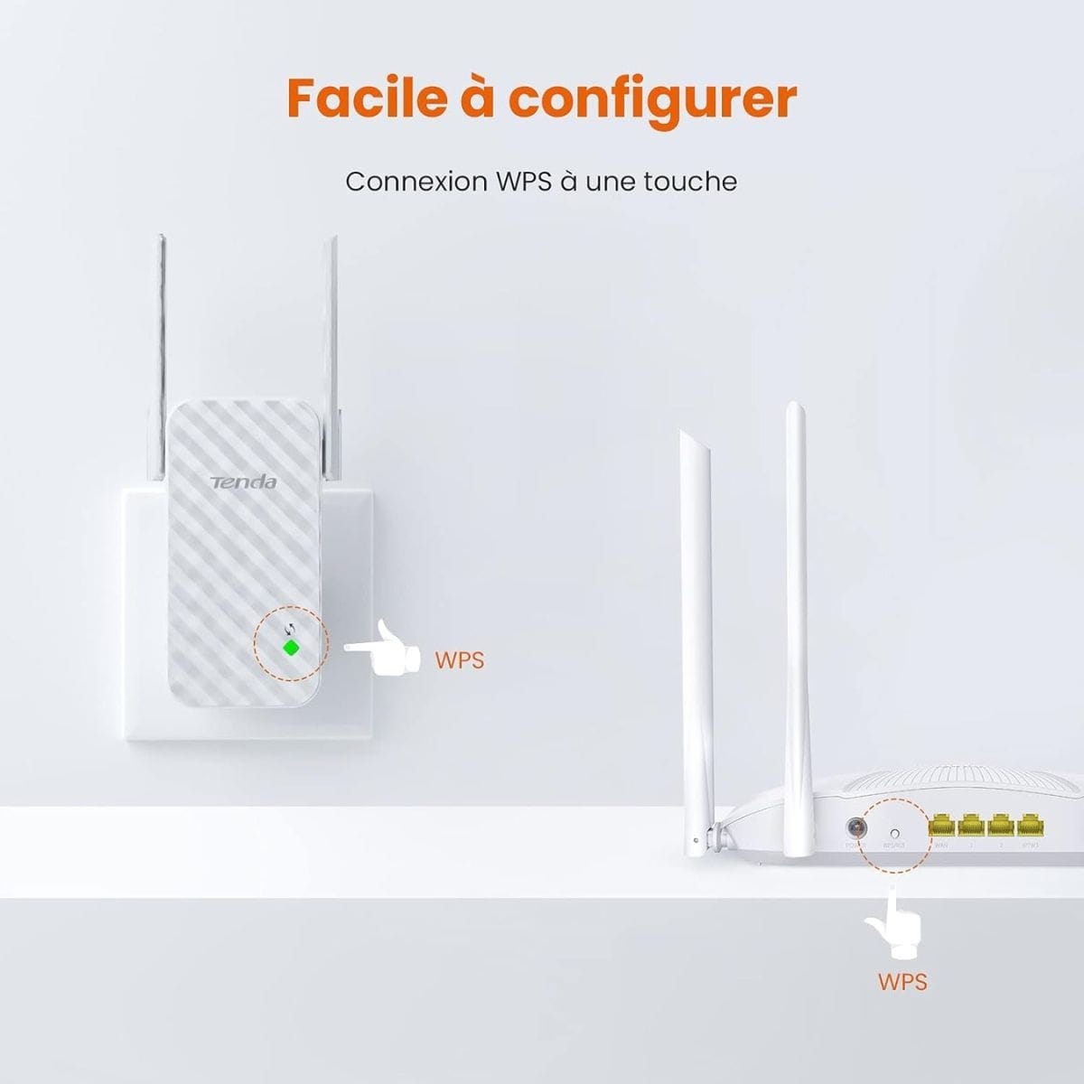 Tenda A9 N300 – Répéteur Wi-Fi 300Mbps avec Mode Point d’Accès & Port Ethernet 100Mbps Tenda A9 N300 – Répéteur Wi-Fi 300Mbps avec Mode Point d’Accès & Port Ethernet 100Mbps – Image 2