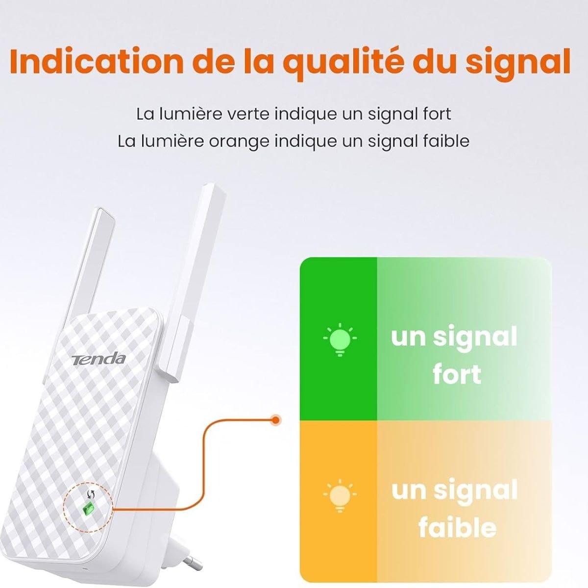 Tenda A9 N300 – Répéteur Wi-Fi 300Mbps avec Mode Point d’Accès & Port Ethernet 100Mbps Tenda A9 N300 – Répéteur Wi-Fi 300Mbps avec Mode Point d’Accès & Port Ethernet 100Mbps – Image 6