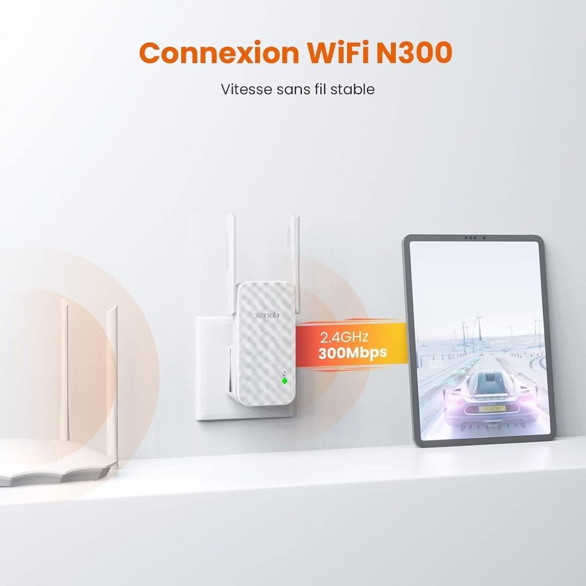 Tenda A9 N300 – Répéteur Wi-Fi 300Mbps avec Mode Point d’Accès & Port Ethernet 100Mbps Tenda A9 N300 – Répéteur Wi-Fi 300Mbps avec Mode Point d’Accès & Port Ethernet 100Mbps – Image 7
