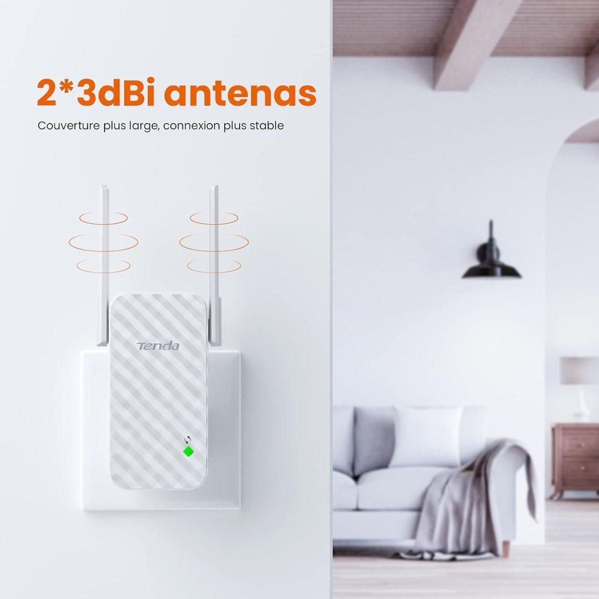 Tenda A9 N300 – Répéteur Wi-Fi 300Mbps avec Mode Point d’Accès & Port Ethernet 100Mbps Tenda A9 N300 – Répéteur Wi-Fi 300Mbps avec Mode Point d’Accès & Port Ethernet 100Mbps – Image 8