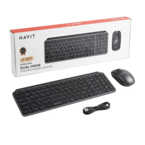 HAVIT KB836WB – Combo Clavier & Souris Dual Mode Bluetooth 5.1 + 2.4 GHz