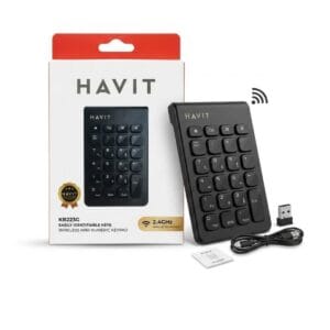 HAVIT KB223G – Mini Clavier Numérique sans Fil 2.4 GHz 23 Touches