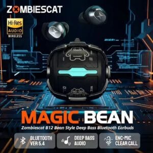 ZOMBIESCAT B12 Cyber Bean – Écouteurs Bluetooth 5.4 Gaming avec ENC & Mode Low Latency