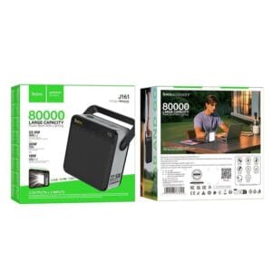 HOCO J161 – Power Bank 80000mAh Fast Charge 22.5W + PD20W avec Éclairage LED