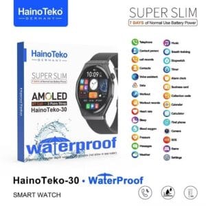 HainoTeko-30 Waterproof – Smart Watch Ultra Fine | AMOLED 1.43" | 7j d'Autonomie