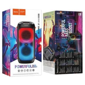 🔊 Hoco BS53 Manhattan – Enceinte Bluetooth Portable 40W avec 2 Microphones Sans Fil