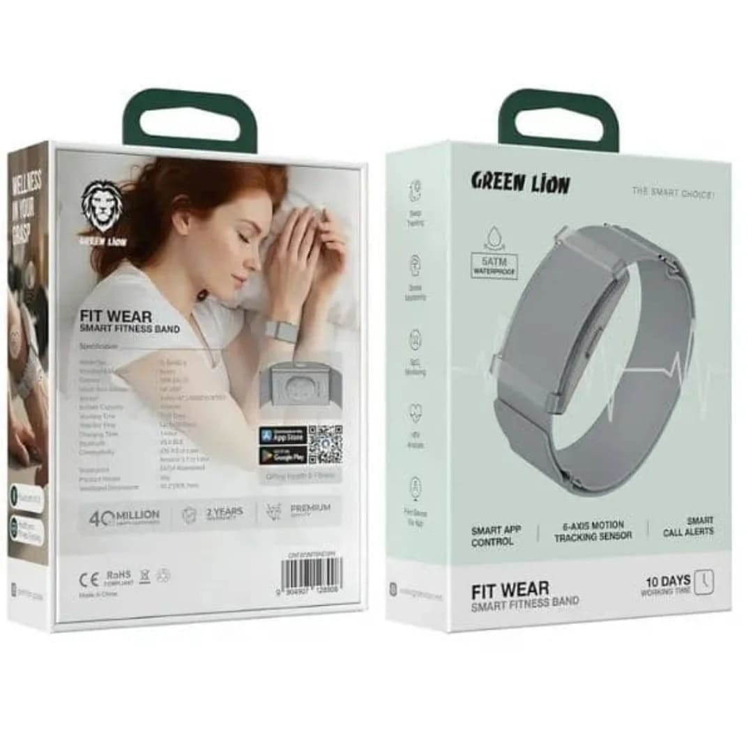 Green Lion Fitwear - Bracelet Connecté Bluetooth 6.0 BLE & Étanchéité 5ATM Green Lion Fitwear - Bracelet Connecté Bluetooth 6.0 BLE & Étanchéité 5ATM