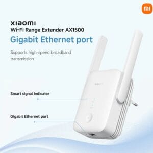 Xiaomi WiFi Range Extender AX1500 – Répéteur Wi-Fi 6 Double Bande 2,4 GHz et 5 GHz