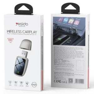 YESIDO KM29 – Adaptateur Apple CarPlay Sans Fil Wi-Fi 5G/2.4G & Bluetooth 4.2 Plug & Play