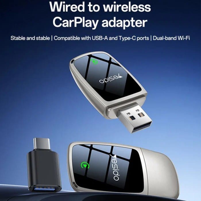 YESIDO KM29 – Adaptateur Apple CarPlay Sans Fil Wi-Fi 5G/2.4G & Bluetooth 4.2 Plug & Play YESIDO KM29 – Adaptateur Apple CarPlay Sans Fil Wi-Fi 5G/2.4G & Bluetooth 4.2 Plug & Play – Image 3