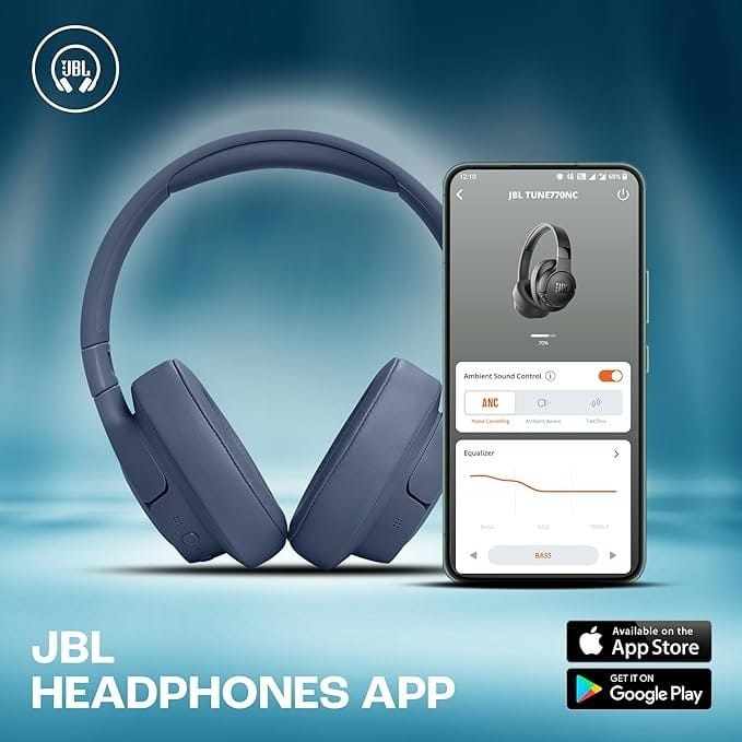 JBL Tune 770NC – Casque Bluetooth avec Son Pure Bass JBL | ANC Adaptatif | Autonomie 70h JBL Tune 770NC – Casque Bluetooth avec Son Pure Bass JBL | ANC Adaptatif | Autonomie 70h – Image 3