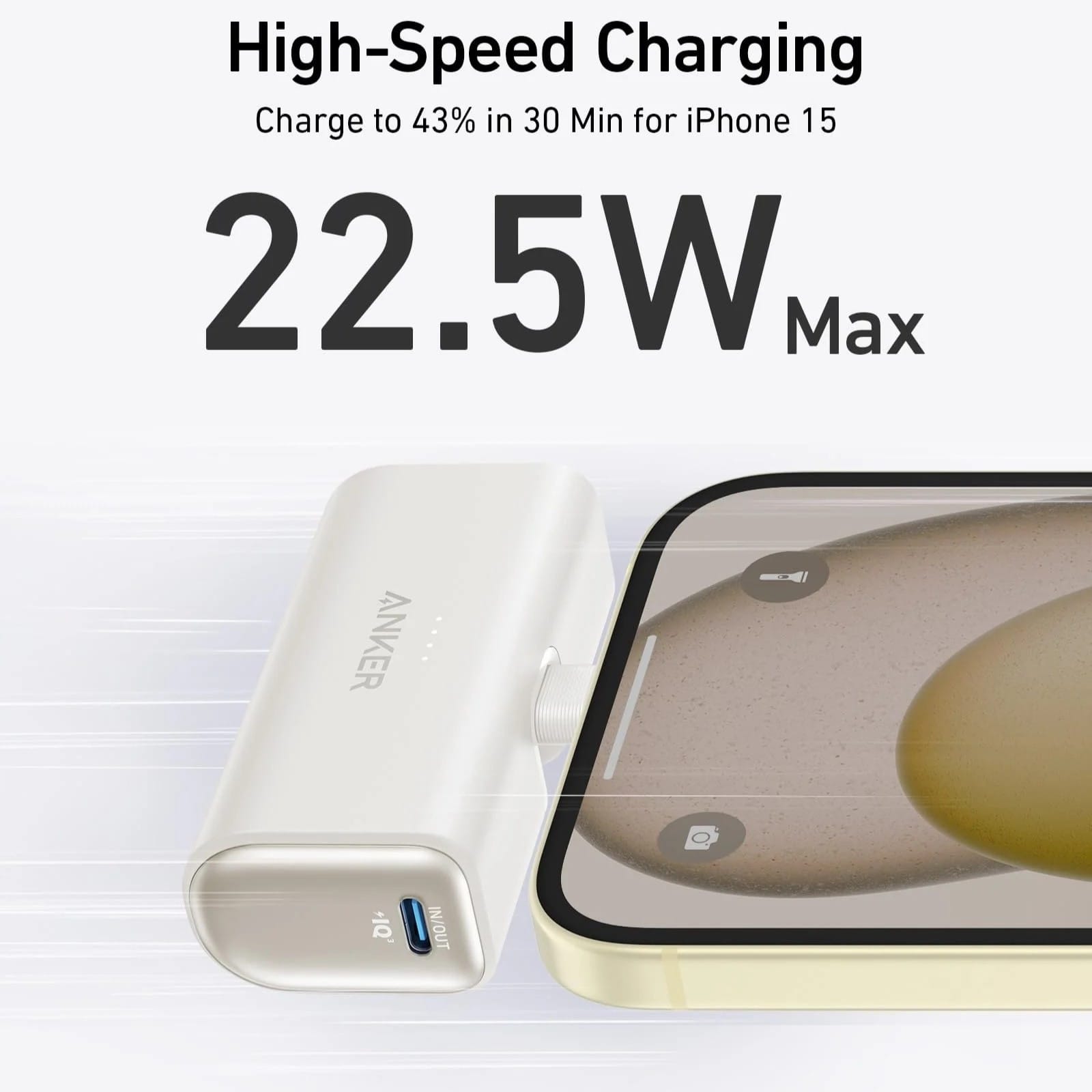 Anker Nano – Power Bank 5000mAh avec Connecteur USB-C Intégré et Charge Rapide 22,5W Anker Nano – Power Bank 5000mAh avec Connecteur USB-C Intégré et Charge Rapide 22,5W – Image 6