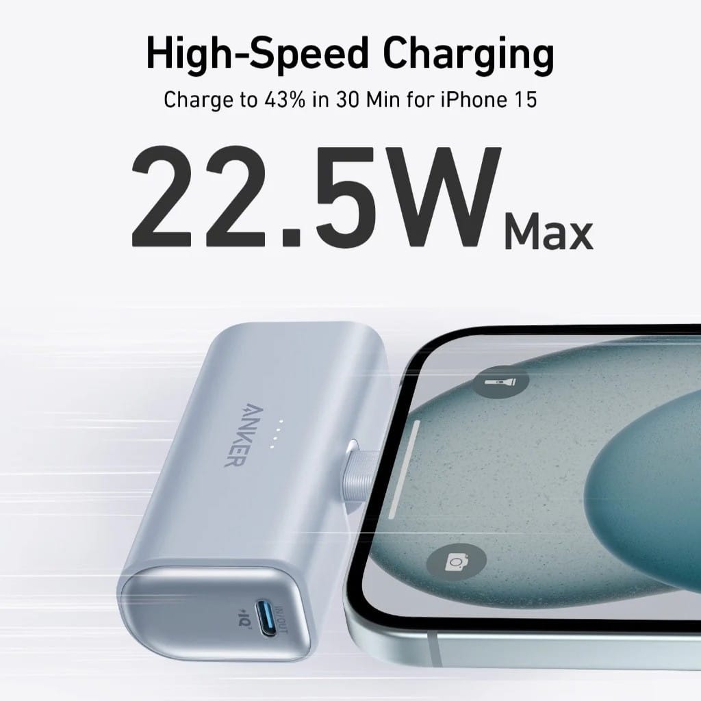 Anker Nano – Power Bank 5000mAh avec Connecteur USB-C Intégré et Charge Rapide 22,5W Anker Nano – Power Bank 5000mAh avec Connecteur USB-C Intégré et Charge Rapide 22,5W – Image 16