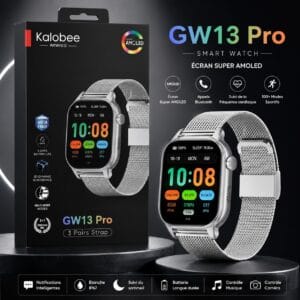 KALOBEE GW13 PRO – Smartwatch Écran AMOLED TFT 1,88" IP67 avec Appels Bluetooth