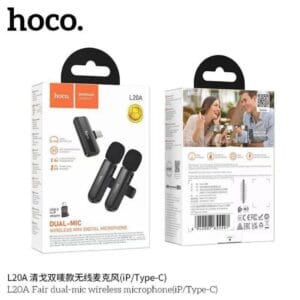 HOCO L20A – Double Microphone Sans Fil Plug & Play USB-C / Lightning