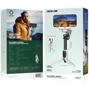 Green Lion Palermo – Trépied Stabilisateur Mono-Axe avec Télécommande Bluetooth & Éclairage RGB
