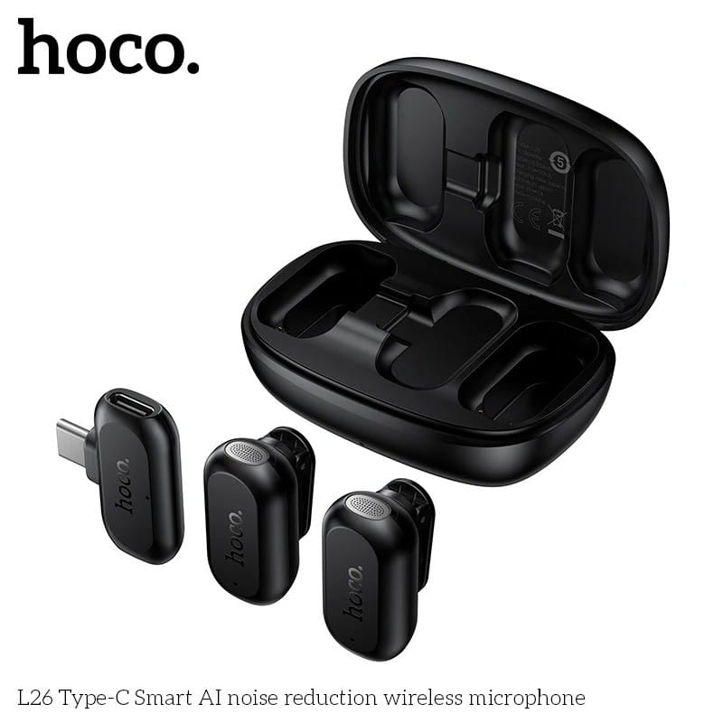 HOCO L26 – Double Microphone avec Réduction de Bruit ENC IA | USB-C HOCO L26 – Double Microphone avec Réduction de Bruit ENC IA | USB-C – Image 3