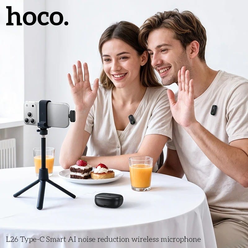 HOCO L26 – Double Microphone avec Réduction de Bruit ENC IA | USB-C HOCO L26 – Double Microphone avec Réduction de Bruit ENC IA | USB-C – Image 9