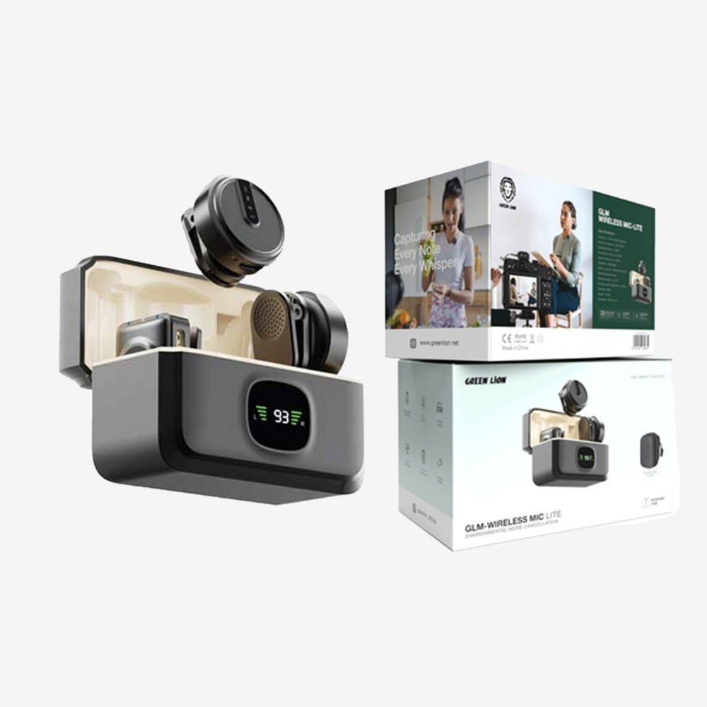 Green Lion GLM-Wireless Mic Lite – Double Microphone Sans Fil USB-C, Lightning et Jack 3,5 mm Green Lion GLM-Wireless Mic Lite – Double Microphone Sans Fil USB-C, Lightning et Jack 3,5 mm – Image 2