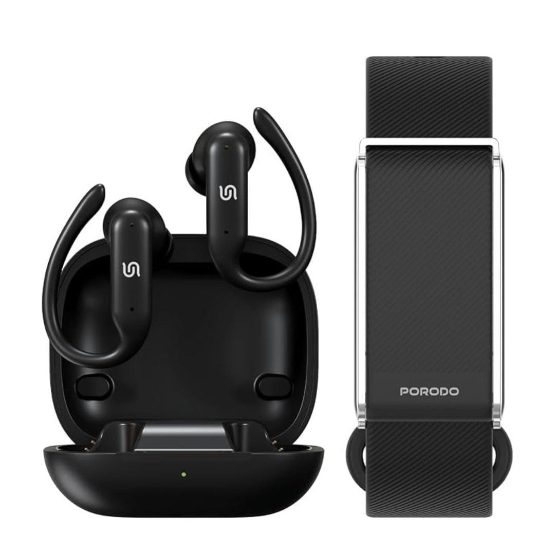 Porodo ActiveX - Pack 2en1 Bracelet Connecté + Écouteurs Bluetooth 6.0 | IP68 | 30 jours d'Autonomie Porodo ActiveX - Pack 2en1 Bracelet Connecté + Écouteurs Bluetooth 6.0 | IP68 | 30 jours d'Autonomie – Image 4