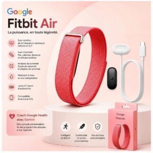 Google Fitbit Air – Bracelet Connecté pour Suivi d’Activité 24h/24