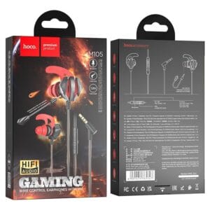Hoco M105 Sharp – Écouteurs Gaming Filaire avec Microphone HD | Jack 3,5 mm