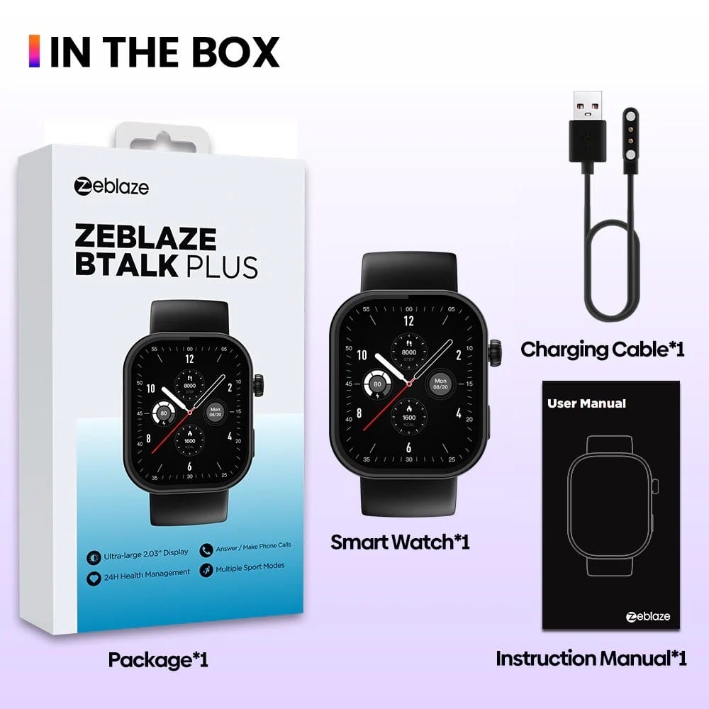 Zeblaze Btalk Plus – Smartwatch HD 2,03" avec Appels Bluetooth et IP68 Zeblaze Btalk Plus – Smartwatch HD 2,03" avec Appels Bluetooth et IP68 – Image 21