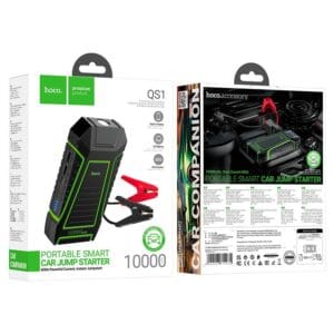 Hoco QS1 Spring – Power Bank 10000 mAh avec Démarreur de Batterie 12V et Lampe Torche LED