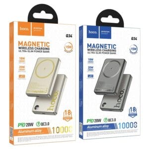 Hoco Q34 Clever – PowerBank Magnétique Sans Fil 10000 mAh avec Charge Rapide PD 20 W