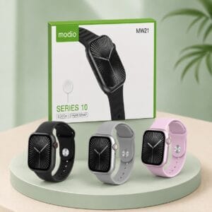 Modio MW21 Série 10 – Smart Watch Ecran 2,2" Ultra HD avec 3 Bracelets Interchangeables