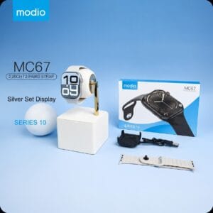 Modio MC67 Série 10 – Smart Watch Écran 2,2" HD avec 2 Bracelets