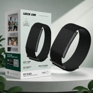 Green Lion Fit Flex – Bracelet Connecté Bluetooth 5.4 | 5 ATM | Suivi santé 24/7