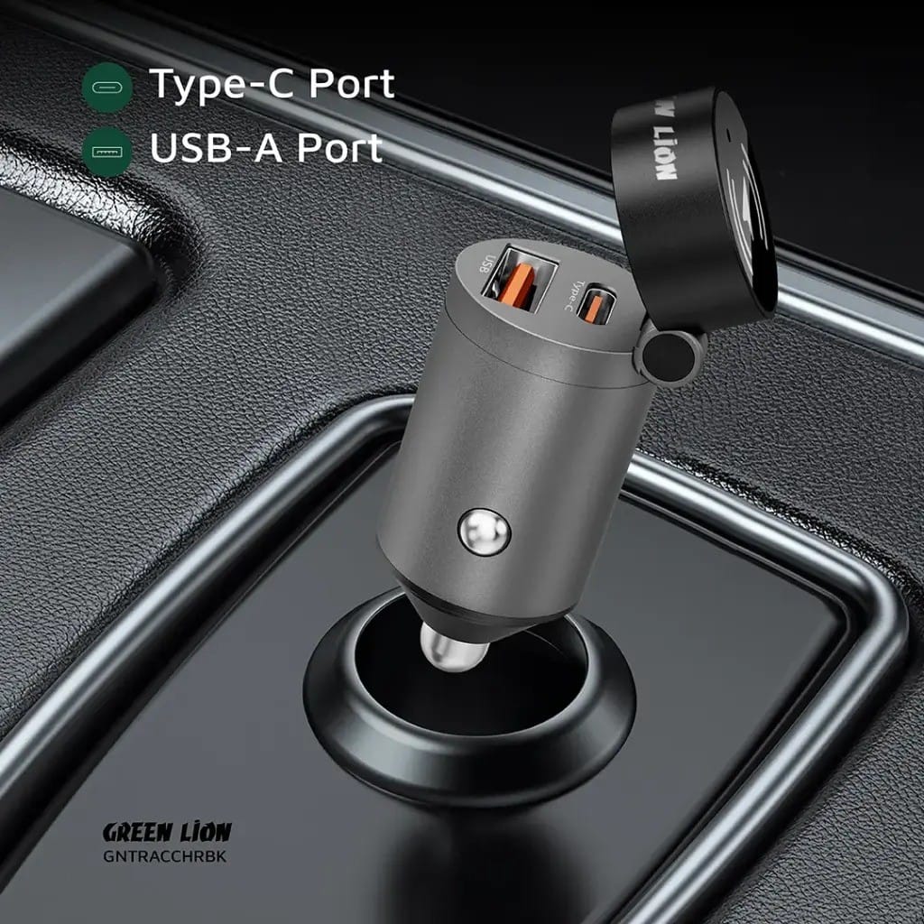 Green Lion Tracker – Chargeur de Voiture Double Port PD 30W + QC 22.5W avec Traceur Bluetooth Green Lion Tracker – Chargeur de Voiture Double Port PD 30W + QC 22.5W avec Traceur Bluetooth – Image 4