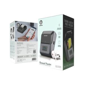 Green Lion Thermal Printer – Imprimante Thermique Bluetooth Portable 203 DPI avec Écran TFT