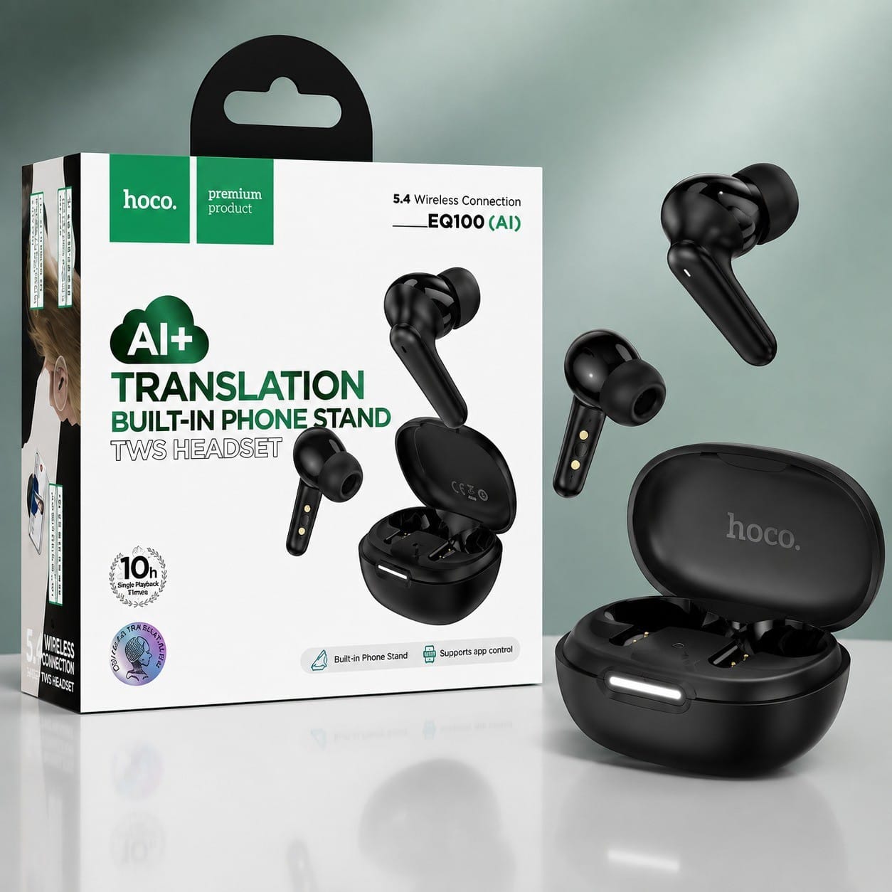 Hoco EQ100 AI – Écouteurs Bluetooth 5.4 avec Traduction IA & 10h d'Autonomie Hoco EQ100 AI – Écouteurs Bluetooth 5.4 avec Traduction IA & 10h d'Autonomie