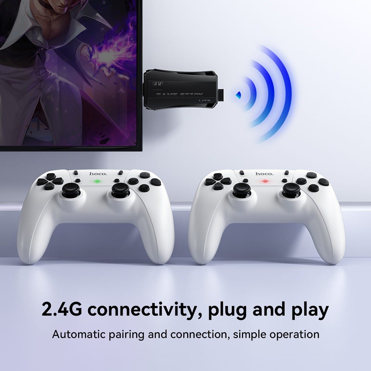 HOCO GA31 - Kit Console de Jeux Rétro HDMI avec 2 Manettes Sans Fil HOCO GA31 - Kit Console de Jeux Rétro HDMI avec 2 Manettes Sans Fil – Image 3