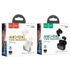 HOCO EQ20 Rhyme – Écouteurs Bluetooth 5.4 | ANC & 4 Micros ENC | Affichage LED