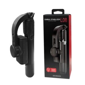 Gimbal Stabilisateur L08 - Perche à Selfie Pliable avec Trépied & Rotation 360°