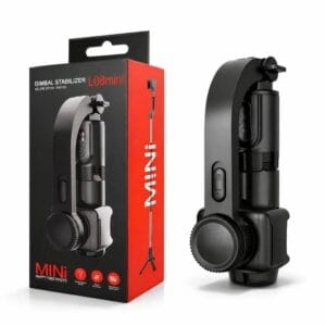 L08 Mini – Stabilisateur Gimbal | Suivi Automatique du Visage | Trépied | Perche à Selfie