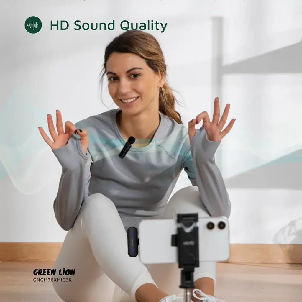 Green Lion GM-76X – Double Microphone avec Réduction du Bruit 3 Niveaux & Captation 360° Green Lion GM-76X – Double Microphone avec Réduction du Bruit 3 Niveaux & Captation 360° – Image 7