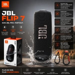 New arrivals JBL Flip 7 – Enceinte Bluetooth Portable avec AI Sound Boost | Auracast™