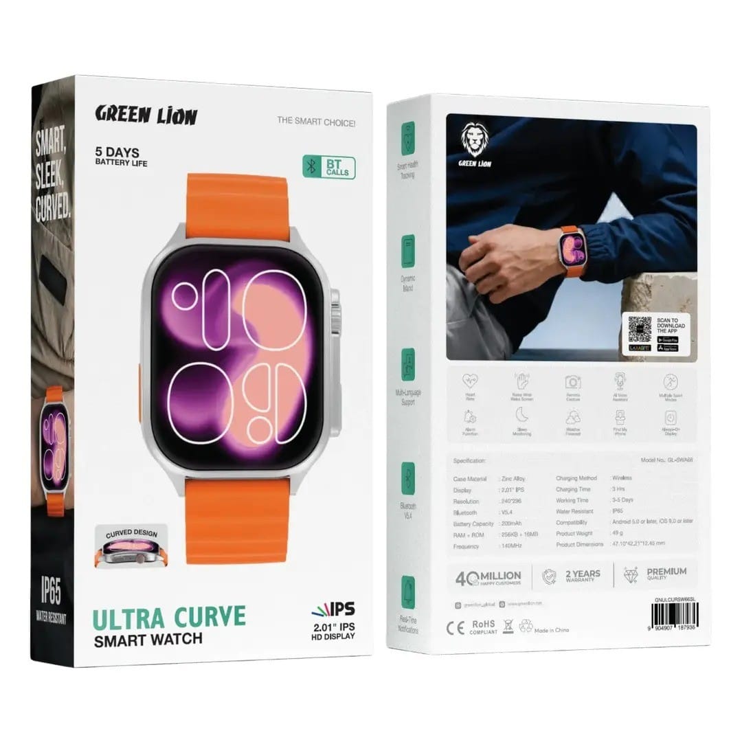 Green Lion Ultra Curve – Montre Connectée avec Écran IPS 1,52", Bluetooth 5.4 Green Lion Ultra Curve – Montre Connectée avec Écran IPS 1,52", Bluetooth 5.4 – Image 3
