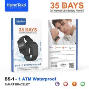 HainoTeko BS-1 – Bracelet Connecté avec 2 Bracelets Inclus & | 35j d'Autonomie | 1ATM